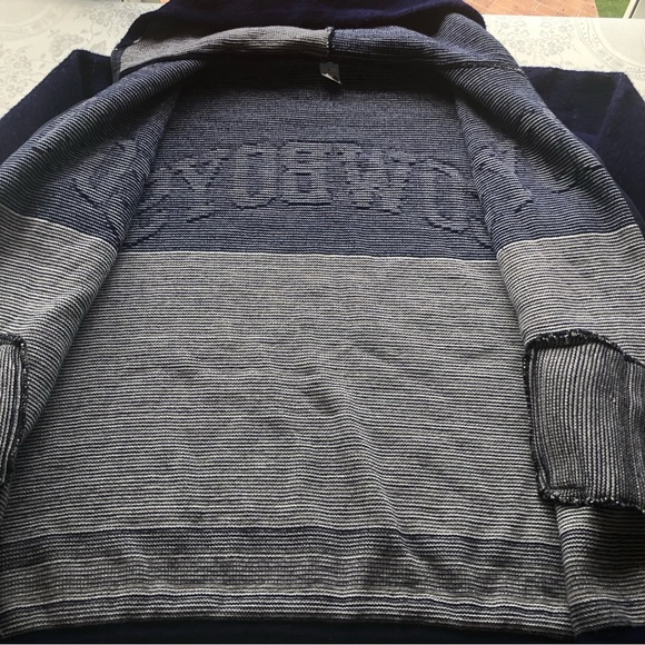 Dallas Cowboys Vintage Blue Zip-Up Wool Hooded Winter Warm Sweater Men’s Size XL - Picture 3 of 15